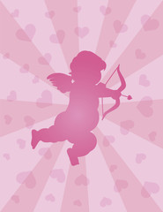 Valentines Day Cupid with Bow and Arrow