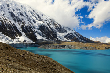 high altitude beautiful blue lake