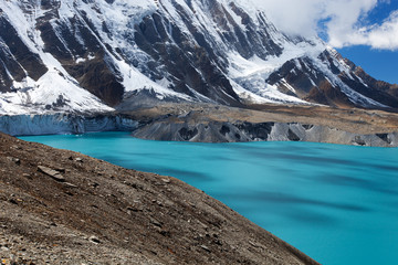 high altitude beautiful blue lake