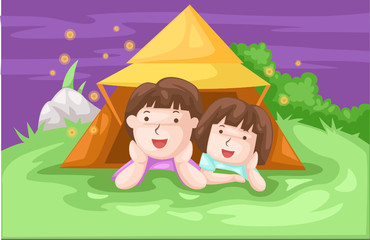 Kids camping