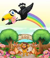 Plakat zoo, a zwierzęta