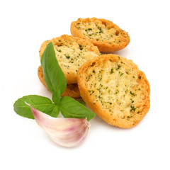 Pain à l'ail, ail et basilic