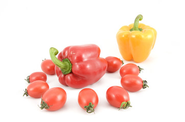 sweet peppers and tomatoes