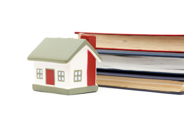 little house and books