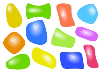 galets colorés brillants