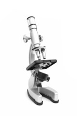 Microscope isolated on white background