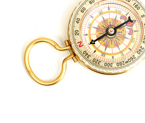 old styled, gold compass