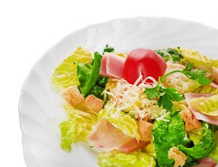 Caesar Salad isolated on a white background