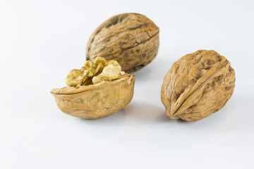 Walnut isolated on white background
