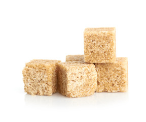 Brown cane sugar cubes