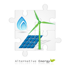 Alternative energy_puzzle © Silvy78