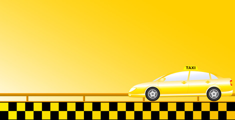 business taxi car background with road