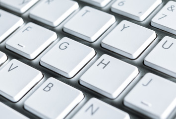 Close up of keyboard of a contemporary pc