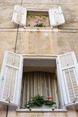 Window with Flowers, Dalmatia, Zadar, Croatia