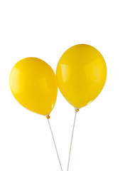 yellow balloon isolated
