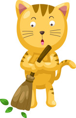 Fototapeta premium cartoon cat vector illustration