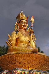 Fototapeta premium Statue of Buddhist deity Guru Rinpoche in Swayambhunath temple