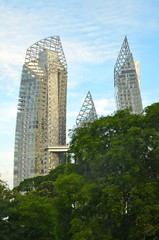 Fototapeta na wymiar Singapore skyscrapers
