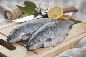 Raw trout