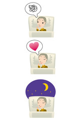 睡眠,夢,悪夢,眠り,朝,昼,夜,正夢