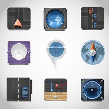 gps vector icons