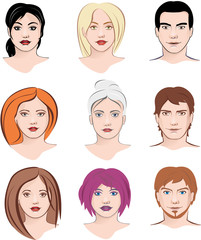 People faces