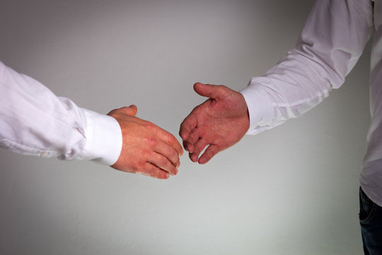 Hand shake between a businessman