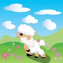 Poster de jardin Ferme Le mouton
