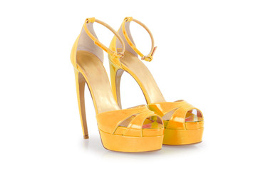 Woman shoes isolated on white