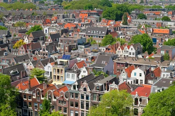 Keuken spatwand met foto Rooftops of Amsterdam © SergiyN