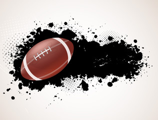 Grunge background with ball © Denchik