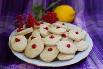 Homemade lemon cookie