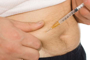 Man inject in the stomach