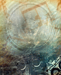 Grunge music background