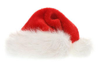 Obraz na płótnie Canvas Santa hat isolated on white background