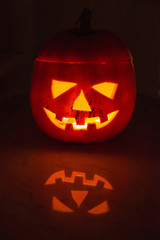 Illuminated halloween pumpkin