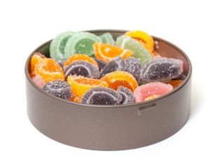 Colorful Jelly Candies in tin can