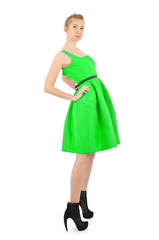 Fashion concept with model on white