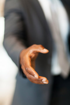 african american businessman handshake gesture