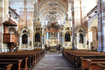 Intérieur de l'église d'Ebersmunster