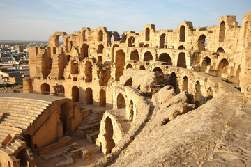 Het Djem-amfitheater in Tunesië