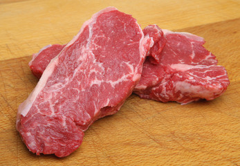 Raw Sirloin Steaks