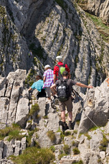 Wanderer im Alpstein - Alpen - Schweiz