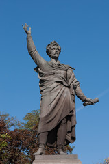 Sandor Petofi statue in Budapest