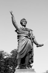 Sandor Petofi statue in Budapest