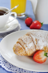 croissants with strawerry