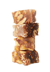 Sweet turkish delights with nuts