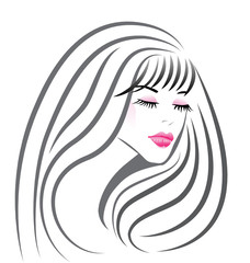 Beautiful girl face vector
