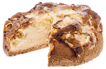 Fresh Apple Pie on white