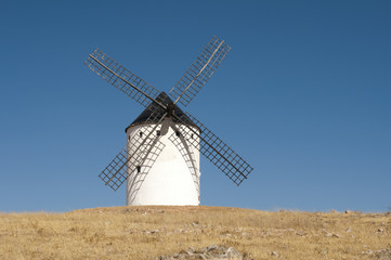 White ancient windmill
